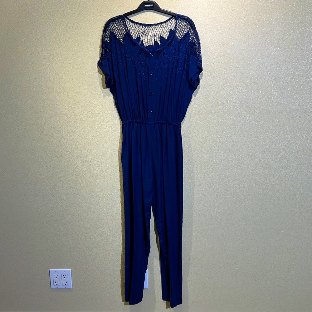 Jens pirate booty for free people jumpsuit. Dark blue, size small.